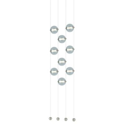 Hubbardton Forge Abacus Floor to Ceiling LED Linear Chandelier - Color: Gre