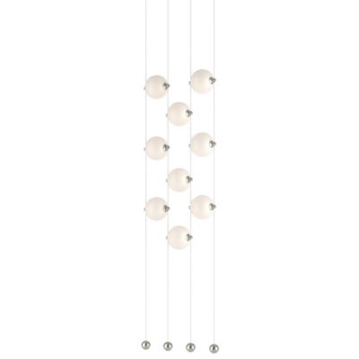 Hubbardton Forge Abacus Floor to Ceiling LED Linear Chandelier - Color: Whi