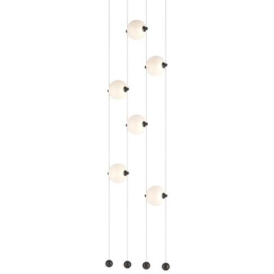 Hubbardton Forge Abacus Floor to Ceiling LED Linear Chandelier - Color: Whi