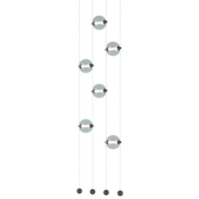 Hubbardton Forge Abacus Floor to Ceiling LED Linear Chandelier - Color: Gre