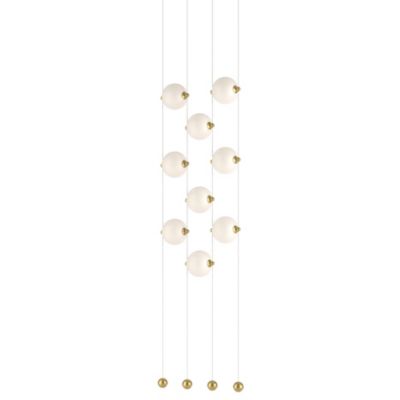 Hubbardton Forge Abacus Floor to Ceiling LED Linear Chandelier - Color: Whi