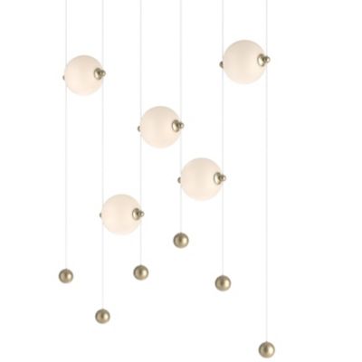 Hubbardton Forge Abacus LED Linear Chandelier Light - Color: White - Size: 