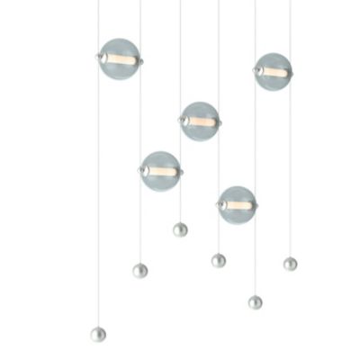 Hubbardton Forge Abacus LED Linear Chandelier Light - Color: Grey - Size: L