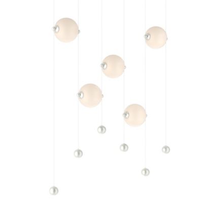 Hubbardton Forge Abacus LED Linear Chandelier Light - Color: White - Size: 