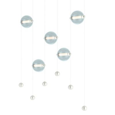 Hubbardton Forge Abacus LED Linear Chandelier Light - Color: Grey - Size: L