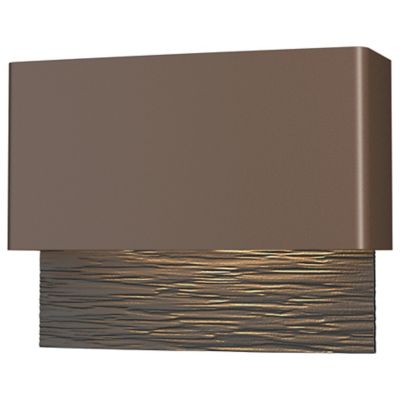 Hubbardton Forge Stratum LED Outdoor Wall Sconce - Color: Black - Size: 1 l