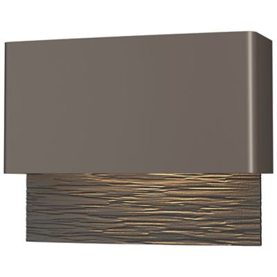 Hubbardton Forge Stratum LED Outdoor Wall Sconce - Color: Black - Size: 1 l