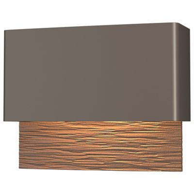 Hubbardton Forge Stratum LED Outdoor Wall Sconce - Color: Bronze - Size: 1 