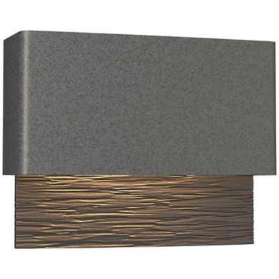 Hubbardton Forge Stratum LED Outdoor Wall Sconce - Color: Bronze - Size: 1 