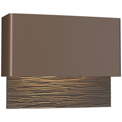 Hubbardton Forge Stratum LED Outdoor Wall Sconce - Color: Bronze - Size: 1 