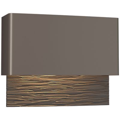 Hubbardton Forge Stratum LED Outdoor Wall Sconce - Color: Bronze - Size: 1 