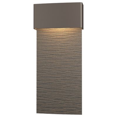 Hubbardton Forge Stratum Tall LED Outdoor Wall Sconce - Color: Silver - Siz