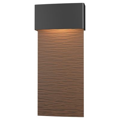 Hubbardton Forge Stratum Tall LED Outdoor Wall Sconce - Color: Bronze - Siz