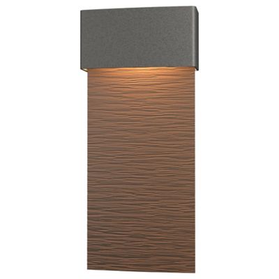 Hubbardton Forge Stratum Tall LED Outdoor Wall Sconce - Color: Bronze - Siz