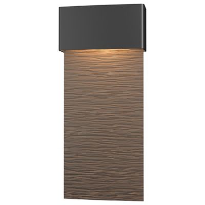 Hubbardton Forge Stratum Tall LED Outdoor Wall Sconce - Color: Grey - Size: