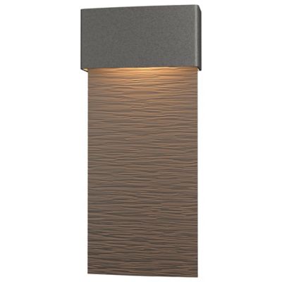 Hubbardton Forge Stratum Tall LED Outdoor Wall Sconce - Color: Grey - Size: