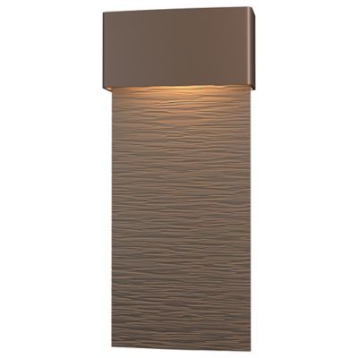 Hubbardton Forge Stratum Tall LED Outdoor Wall Sconce - Color: Grey - Size: