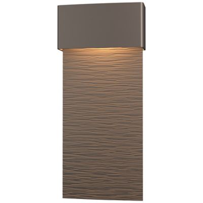 Hubbardton Forge Stratum Tall LED Outdoor Wall Sconce - Color: Grey - Size: