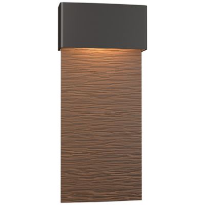 Hubbardton Forge Stratum Tall LED Outdoor Wall Sconce - Color: Bronze - Siz