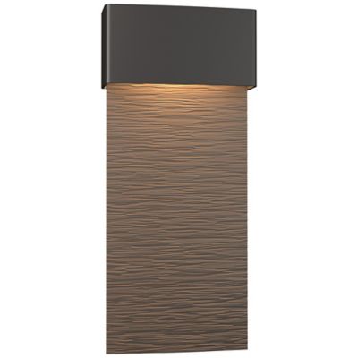 Hubbardton Forge Stratum Tall LED Outdoor Wall Sconce - Color: Grey - Size: