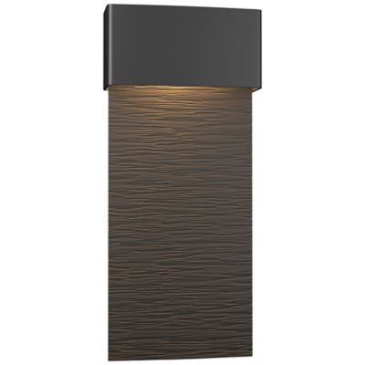 Hubbardton Forge Stratum Tall LED Outdoor Wall Sconce - Color: Bronze - Siz