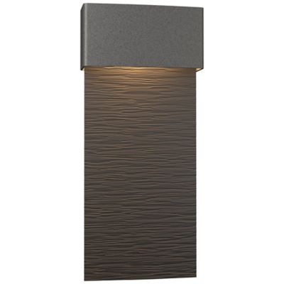 Hubbardton Forge Stratum Tall LED Outdoor Wall Sconce - Color: Bronze - Siz