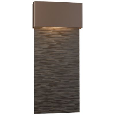 Hubbardton Forge Stratum Tall LED Outdoor Wall Sconce - Color: Bronze - Siz