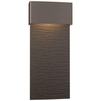 Hubbardton Forge Stratum Tall LED Outdoor Wall Sconce - Color: Bronze - Siz