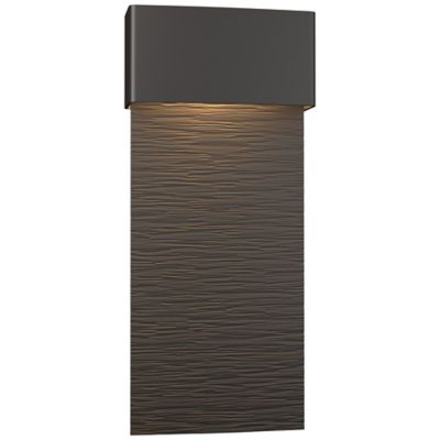 Hubbardton Forge Stratum Tall LED Outdoor Wall Sconce - Color: Bronze - Siz