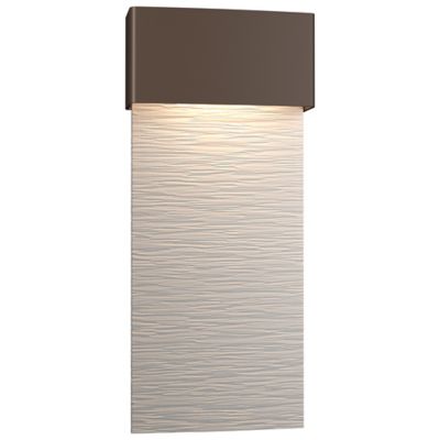 Hubbardton Forge Stratum Tall LED Outdoor Wall Sconce - Color: White - Size