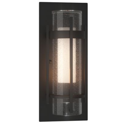 Hubbardton Forge Banded Outdoor Wall Sconce - Color: Black - Size: Small - 