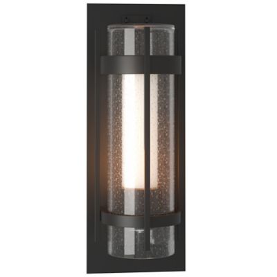 Hubbardton Forge Banded Outdoor Wall Sconce - Color: Black - Size: Large - 