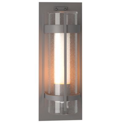 Hubbardton Forge Banded Outdoor Wall Sconce - Color: Silver - Size: Large -