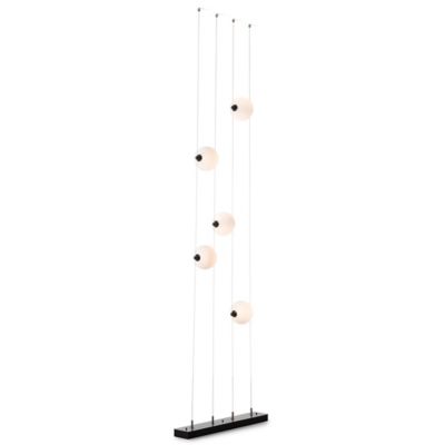 Hubbardton Forge Abacus Floor to Ceiling Plug-In LED Lamp - Color: Black - 