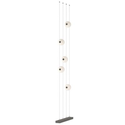 Hubbardton Forge Abacus Floor to Ceiling Plug-In LED Lamp - Color: Silver -