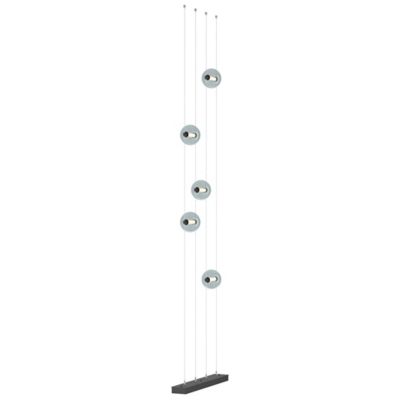 Hubbardton Forge Abacus Floor to Ceiling Plug-In LED Lamp - Color: Black - 