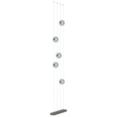 Hubbardton Forge Abacus Floor to Ceiling Plug-In LED Lamp - Color: Silver -