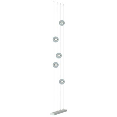 Hubbardton Forge Abacus Floor to Ceiling Plug-In LED Lamp - Color: Silver -