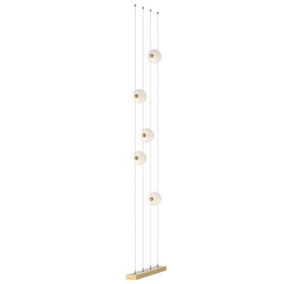 Hubbardton Forge Abacus Floor to Ceiling Plug-In LED Lamp - Color: Brass - 