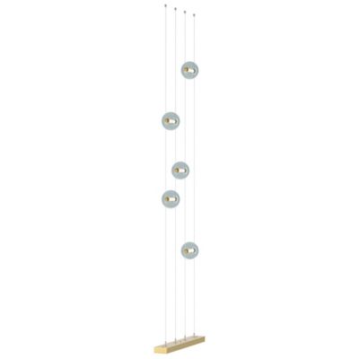 Hubbardton Forge Abacus Floor to Ceiling Plug-In LED Lamp - Color: Brass - 