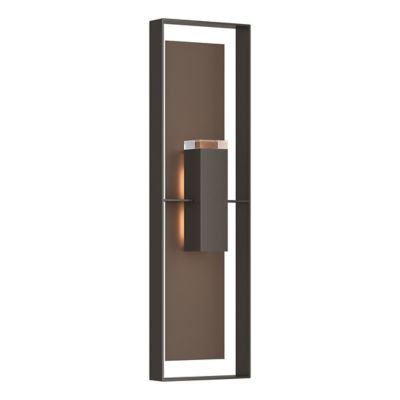 Hubbardton Forge Shadow Box Tall Outdoor Wall Sconce - Color: Bronze - Size