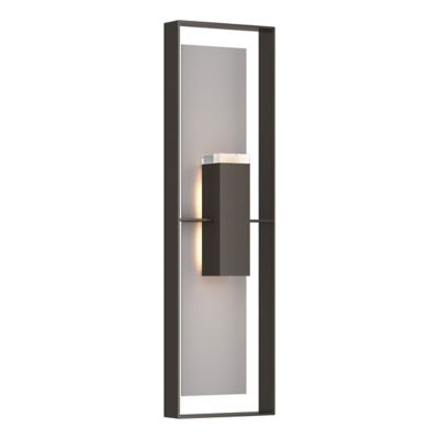 Hubbardton Forge Shadow Box Tall Outdoor Wall Sconce - Color: Bronze - Size