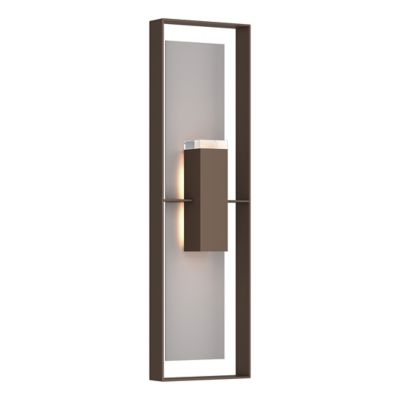 Hubbardton Forge Shadow Box Tall Outdoor Wall Sconce - Color: Bronze - Size