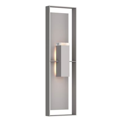 Hubbardton Forge Shadow Box Tall Outdoor Wall Sconce - Color: Silver - Size