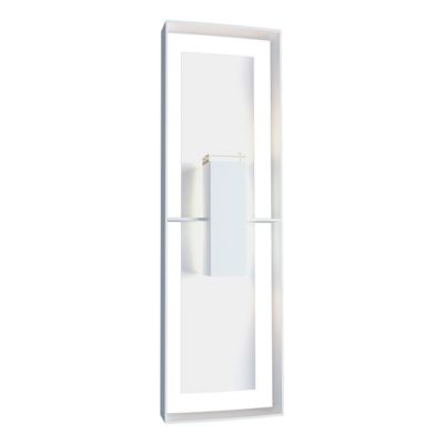 Hubbardton Forge Shadow Box Tall Outdoor Wall Sconce - Color: Silver - 3026