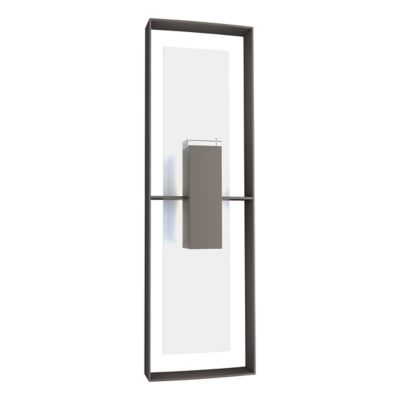 Hubbardton Forge Shadow Box Tall Outdoor Wall Sconce - Color: White - 30260