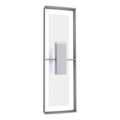 Hubbardton Forge Shadow Box Tall Outdoor Wall Sconce - Color: White - 30260