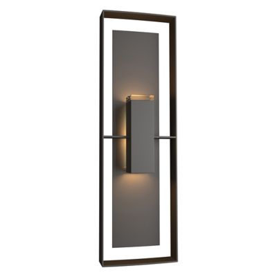 Hubbardton Forge Shadow Box Tall Outdoor Wall Sconce - Color: Bronze - 3026