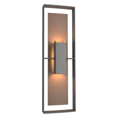 Hubbardton Forge Shadow Box Tall Outdoor Wall Sconce - Color: Bronze - 3026