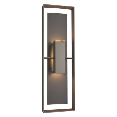 Hubbardton Forge Shadow Box Tall Outdoor Wall Sconce - Color: Bronze - 3026